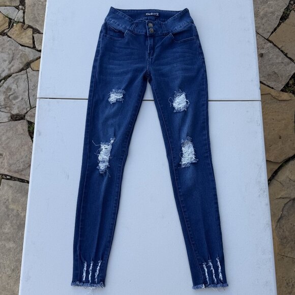 Diamante Denim - High Rise Skinny Jeans - Size 3